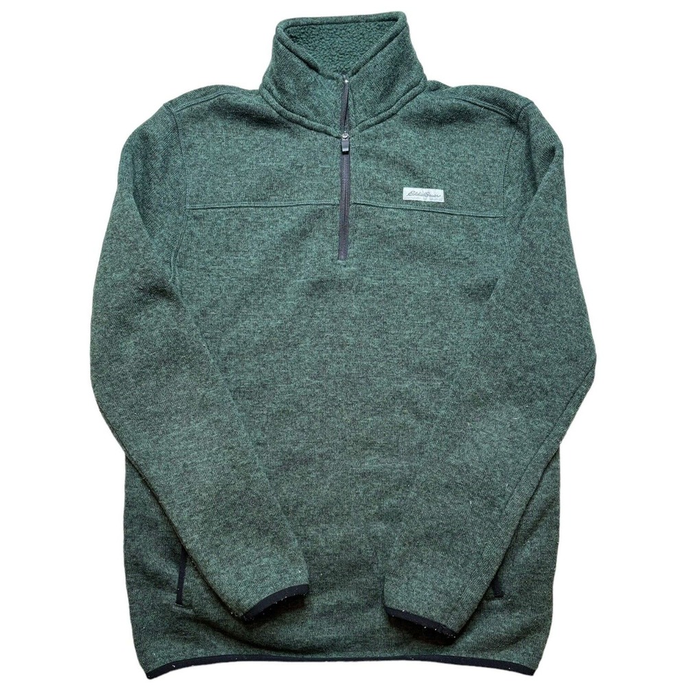 Eddie Bauer Men's 1/4 Zip Mock Neck Classic Fit Pullover Sweater Fleece Size S